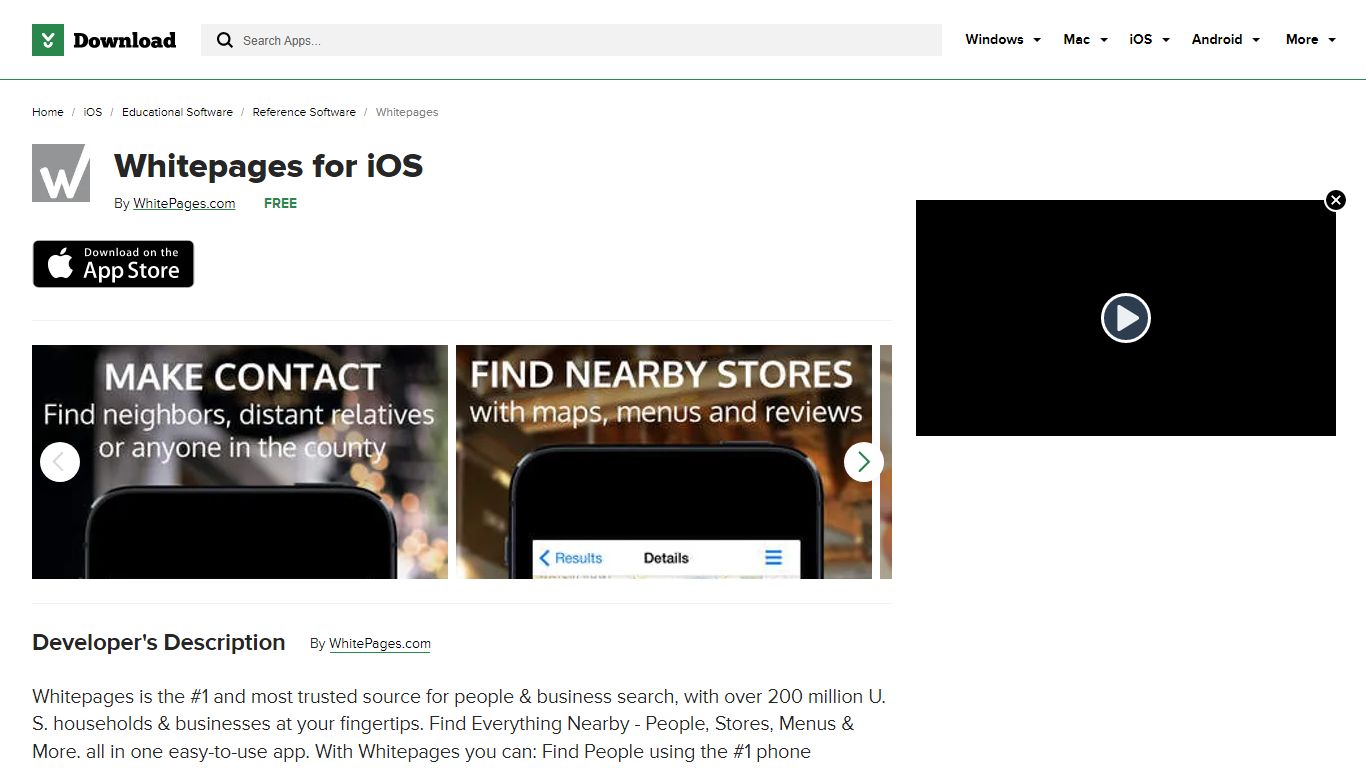 Whitepages - Free download and software reviews - CNET Download